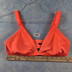 Lululemon Deep V Bikini Top Neon Orange Coral Multi Strap Back Swim Size S